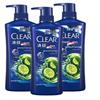 Шампунь против перхоти для мужчин Clear Men Контроль жирности (3 x 500 г)