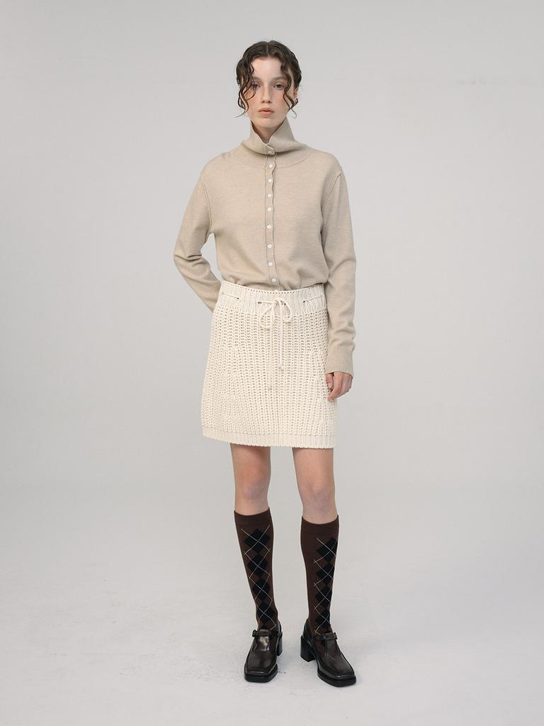 Hunch Bold Knit Skirt (2Colors)