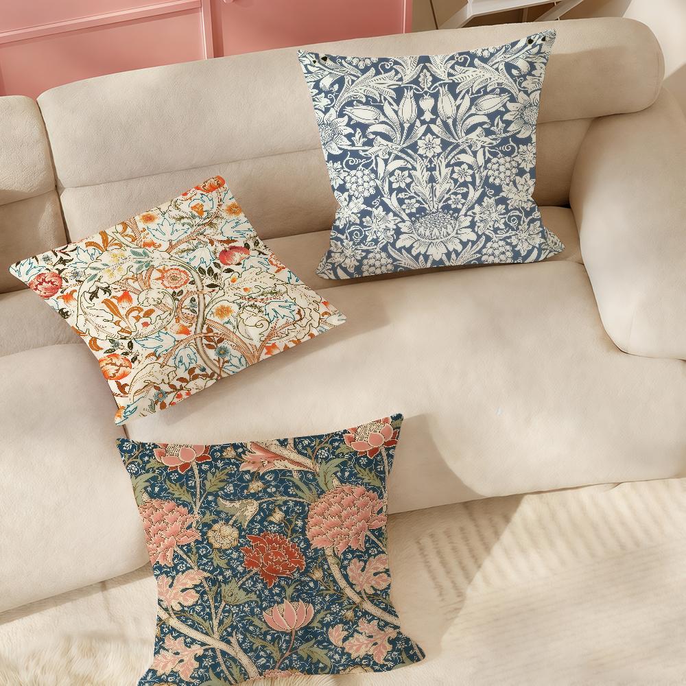 Retro Art Wwilliam Mmorris Pillow Case Suitable For Bedrooms Living Rooms Cars Home Decoration