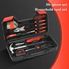 39pcs Combination Tool Set 45# Steel Hardware Toolbox Household Maintenance Tools 3m Steel Tape Measure With Storage Case