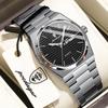 POEDAGAR Original Luxury Man Wristwatch Luminous Waterproof Stainless Steel Men's Clock Date Week Quartz Fashion Watches For Men