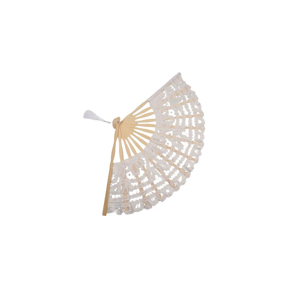 European Style Vintage Lace Hand Fan Hand Held Dance Fan Embroidered Folding Fan Wedding