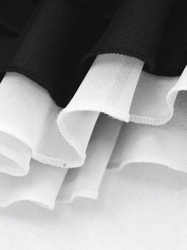 Детское платье для фигурного катания в балетном стиле с акцентами из страз и красочными волнообразными узорами