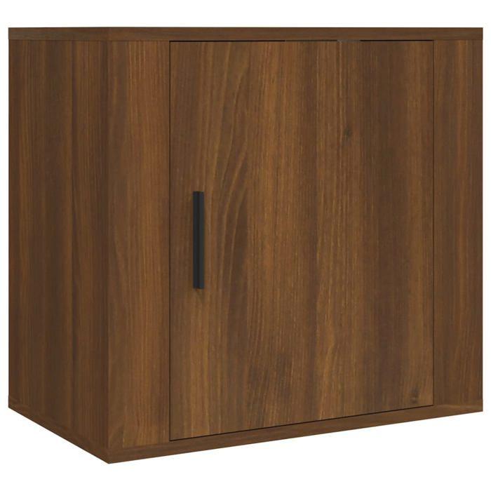 Table de chevet murale - Maison Exclusive - Flottante - Chêne marron - 50x30x47 cm
