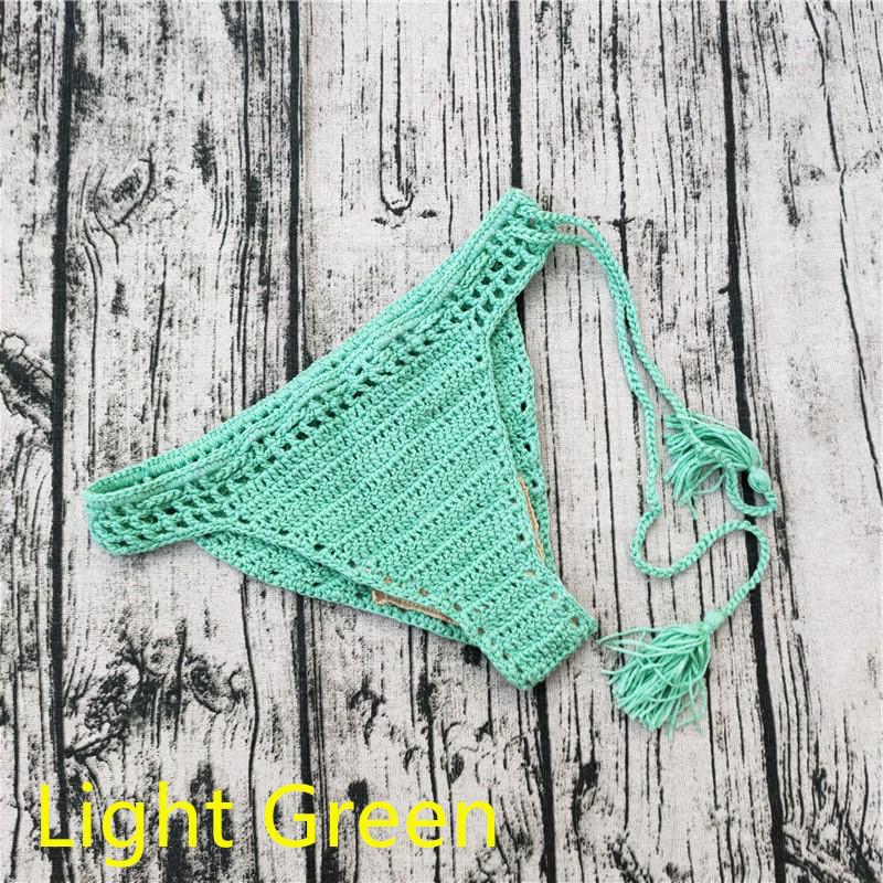 Handmade Crochet Bikini Shorts with Lining
