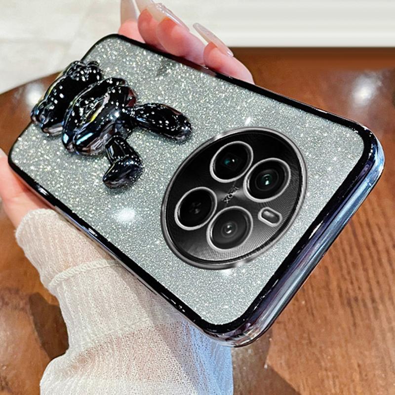 Чехол для Realme 12 Pro 5G/12 Pro+ 5G PC+ТПУ Гальваническое покрытие Блестящий Кролик Чехол для телефона