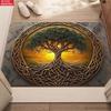 Vintage Celtic Knot Tree of Life Doormat, Non-Slip Mat Rug That Is Machine Washable, Suitable for Bedroom And Living Room Entr