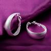 925 Sterling Silver Woven Piercing Earrings Fashionable Wedding Jewelry