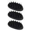 3 Pcs Silicone Scalp Massager Hair Scrubber Shampoo Brush Hair Washing Brush for Wet Dry Hair