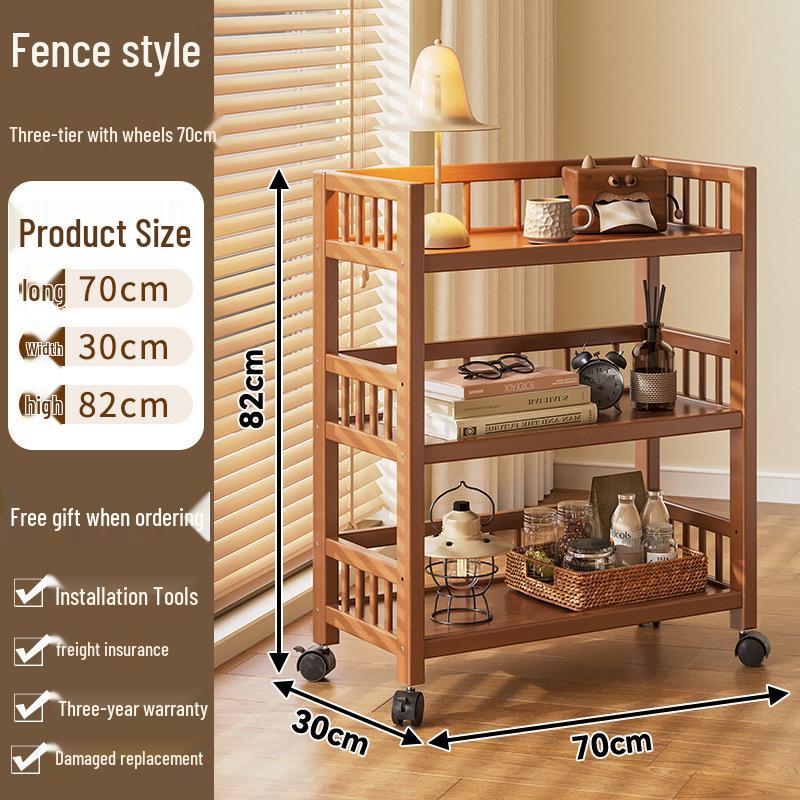 Многоярусная мобильная стойка для хранения: Напольная, многофункциональная тележка для гостиной и предметов домашнего обихода.
