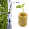 100Pcs Garden 2.7x2cm Seed Starter Plugs Rockwool Cutting Clones Cubes Propagation