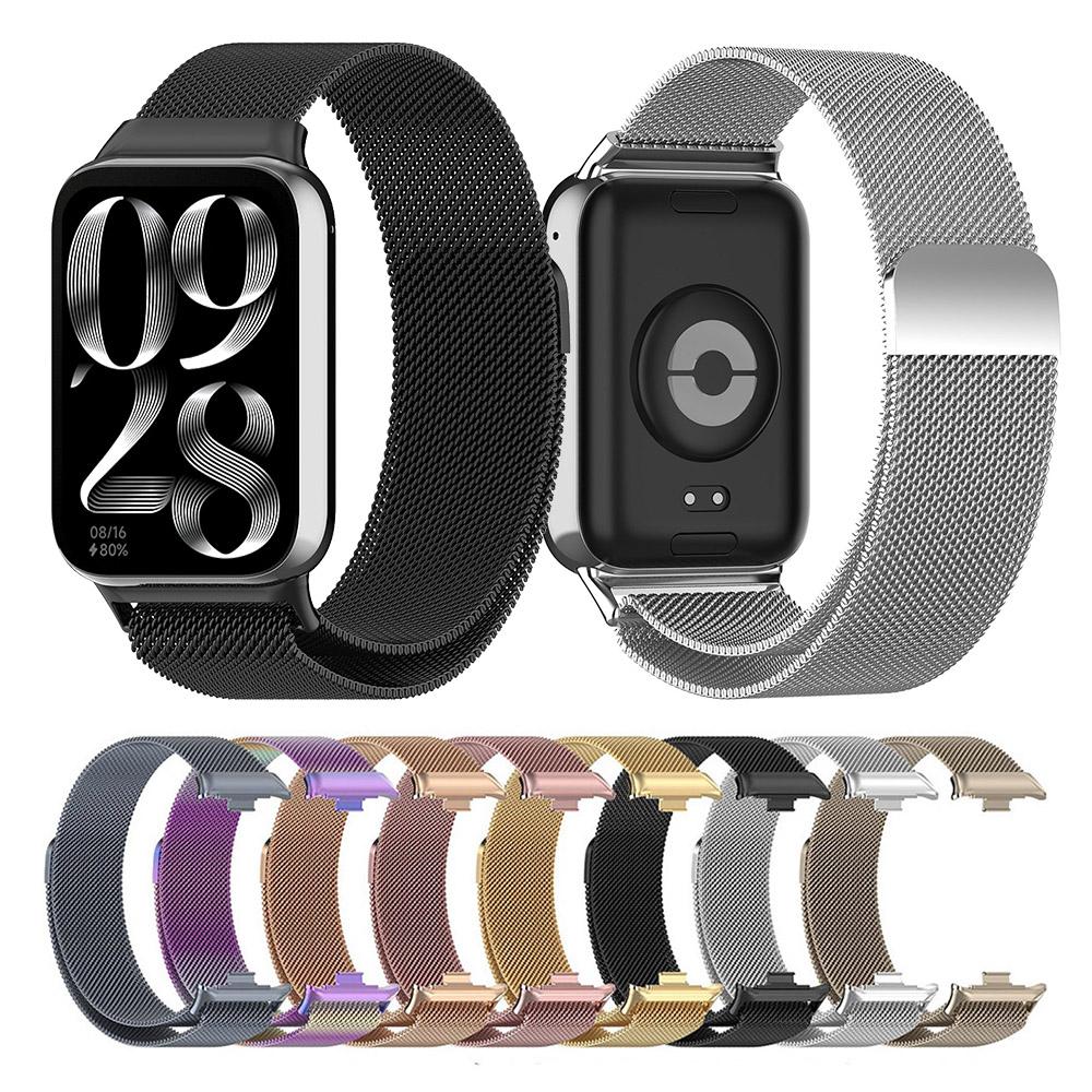 Milanese Loop Strap For Xiaomi Mi Band 9 Pro/Mi Band 8 Pro Stainless Steel Mesh Watchband for Redmi Watch 4 Bracelet Wristband