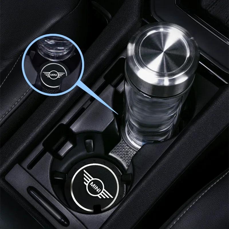 1/2Pc Car Auto Water Cup Slot Non-Slip Mat Water Cup Bottle Holder Mat For MINI Cooper JCW WORKS R55 R56 F55 F56 R57 R58 R59 R60 ycahd11