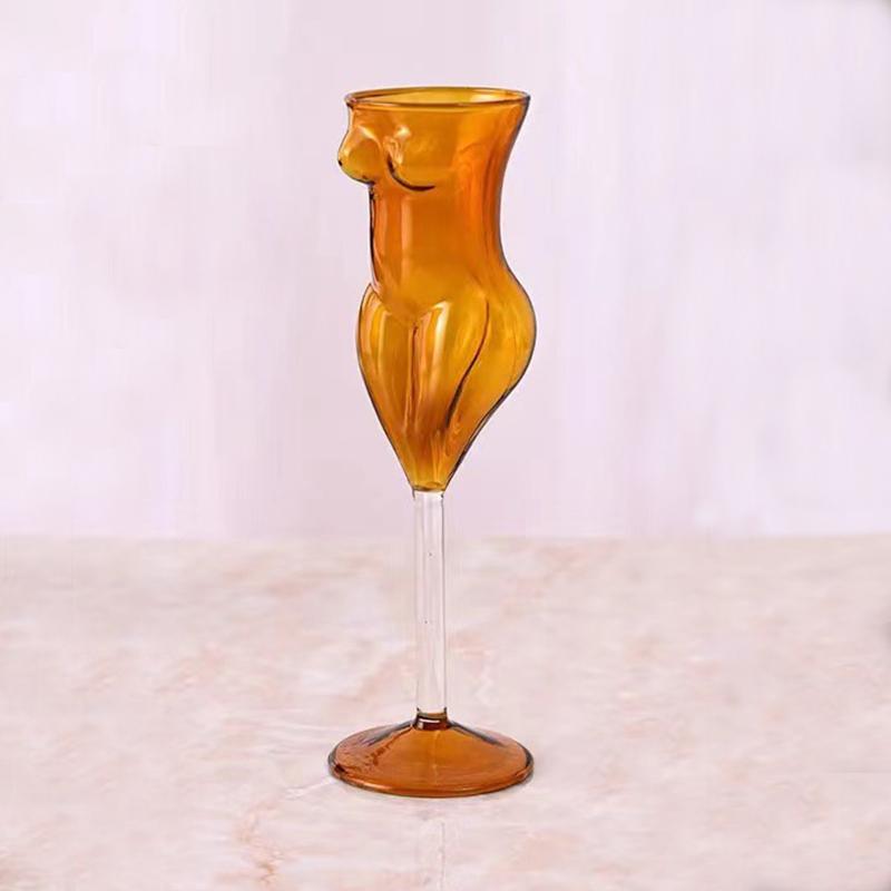 Форма тела Элегантный Боросиликатный Бокал для шампанского Хрустальный Коктейльный Бокал для Бара Красный Винный Бокал Голый