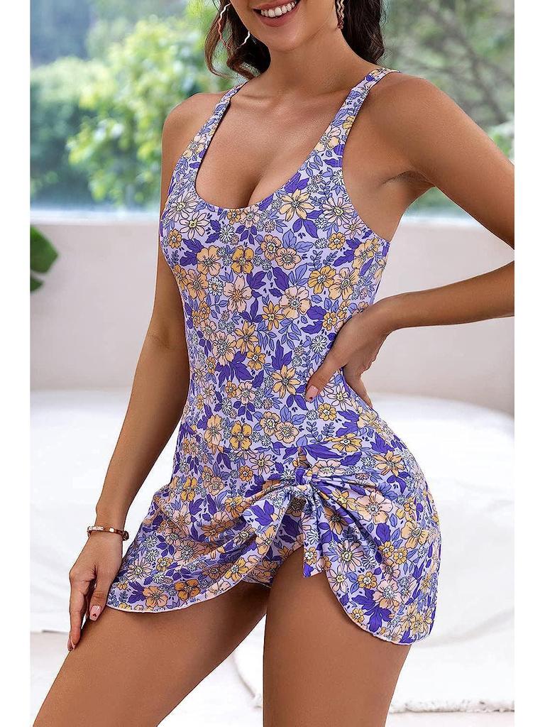 2024 Женский купальник танкини большого размера на шнуровке - Европейский и американский стиль для пляжного отдыха