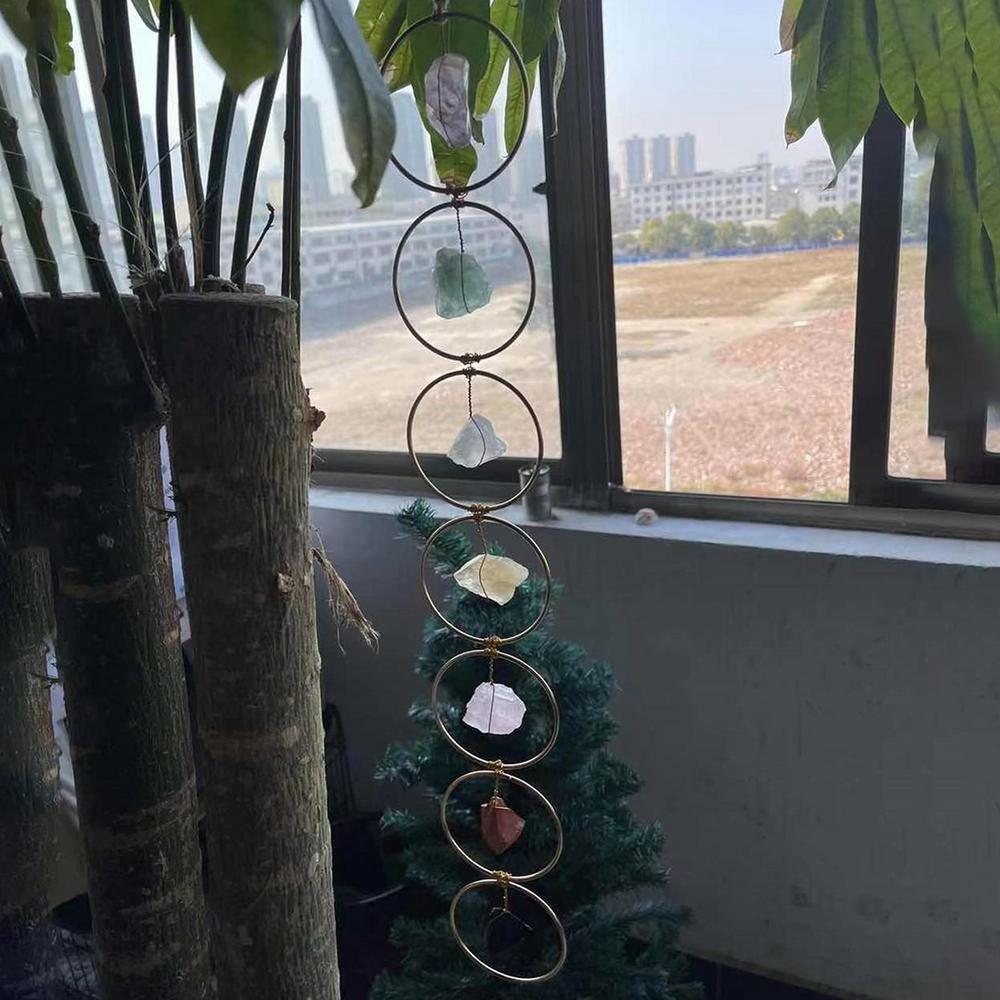 Quality Home Decorations Crystal Hanging Ornament Gem Wind Chime Chakra Gemstones Gem Pendant