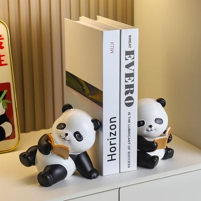 2Pcs: Библиотека Панда Декоративный Книгодержатель Декоративный Настольный Милый Книгодержатель Панда Школа Офис Полимерный Книгодержатель