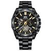 RORIOS Date Christmas Black Gold Men's Watch, Multifunctional, Display, Quartz, Luminous, Lightweight, Waterproof, Work, Commuting, Stylish, Popular,
