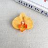 Women Korean Cloth Floral Pearl Hair Clip Sweet Phalaenopsis Flower Hairpin Female Headdress