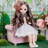 30cm Bjd Dolls Princess Full Set 1/6 Anime Bjd With Clothes 23 Joint Movable Body 3D Eyes Girls Dress Up Birthday Gifts Toys
