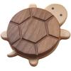 Creative and Cute Shape Black Walnut Solid Wood Turtle Insulation Mat Kettle Tea Coaster Tableware Anti-scald Table Ornaments