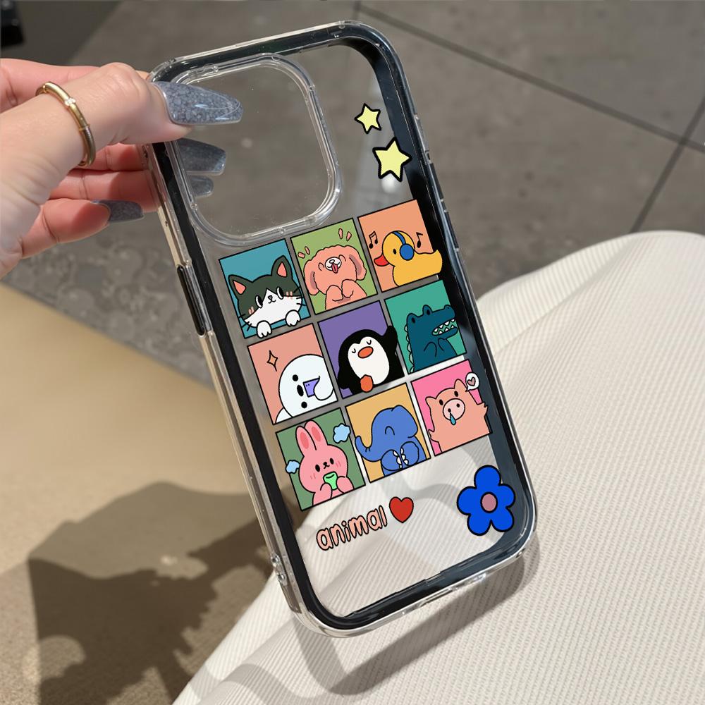 Painted Phone Case for iPhone 17 11 12 13 14 15 16 iPhone 17 12 13 14 15 16 Pro 17 12 13 14 15 16 Pro Max High Quality Painted Animal Cute Phone Case