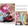 50pcs New Transparent Single Rose Sleeves DIY Waterproof Flower Wrapping Packa Love Heart Flower Packaging Bag