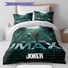 Joker Street  Bedding Quilt Set Quilt Pillowcase Home Decoration Birthday Gift (1 * duvet cover + 2 * pillowcase, without core)