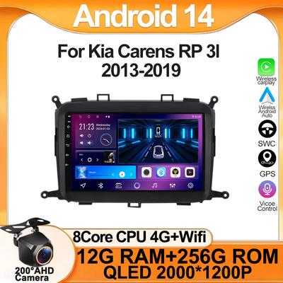 Android 14 Для Kia Carens RP 3l 2013-2019 Автомобильный Мультимедийный Видеоплеер Стерео Головное Устройство Интеллектуальные Автомобильные Системы GPS Навигация