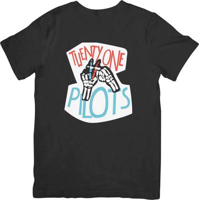 Twenty one Pilots Музыкальная футболка из качественного хлопка для мужчин и женщин, черная