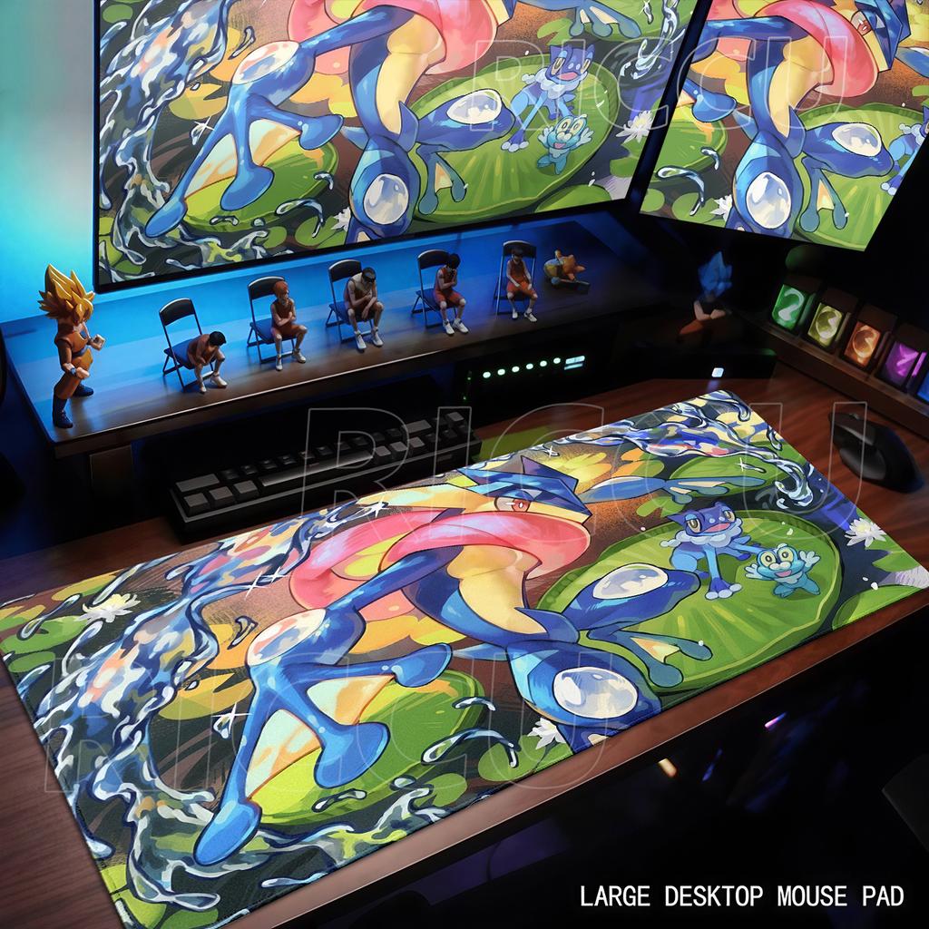 Cool Greninja Mouse Pad Gaming PC Accessories Pokemon Gamer Cabinet Rug XXL Keyboard Mouse Mat Laptop Carpet Rubber HD Mousepad