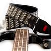 STRAPS 6cm Raffia Black RightOn! Guitar/Bass Strap, Wide, 95-150cm, Salak,