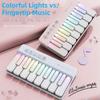 Portable Design Learning Piano Keyboard 7 Colors LED Musical Instrument Toy  Birthday Gift