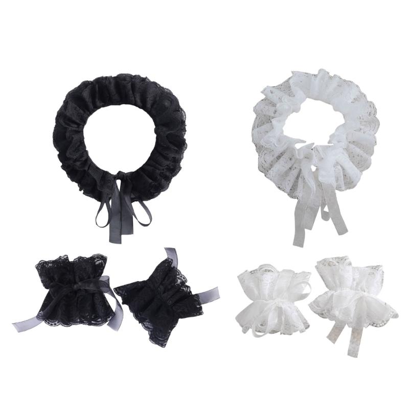 Маникюрные рукава с кружевной отделкой, Декор для ногтей, Сетчатые манжеты, Романтические нарукавники для особых случаев и маскарадных костюмов