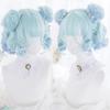 Mint Macaroon Short Curly Synthetic Wig Female Fluffy Cute Lolita Blue-purple Gradient Short Curly Christmas Cosplay Party Wig