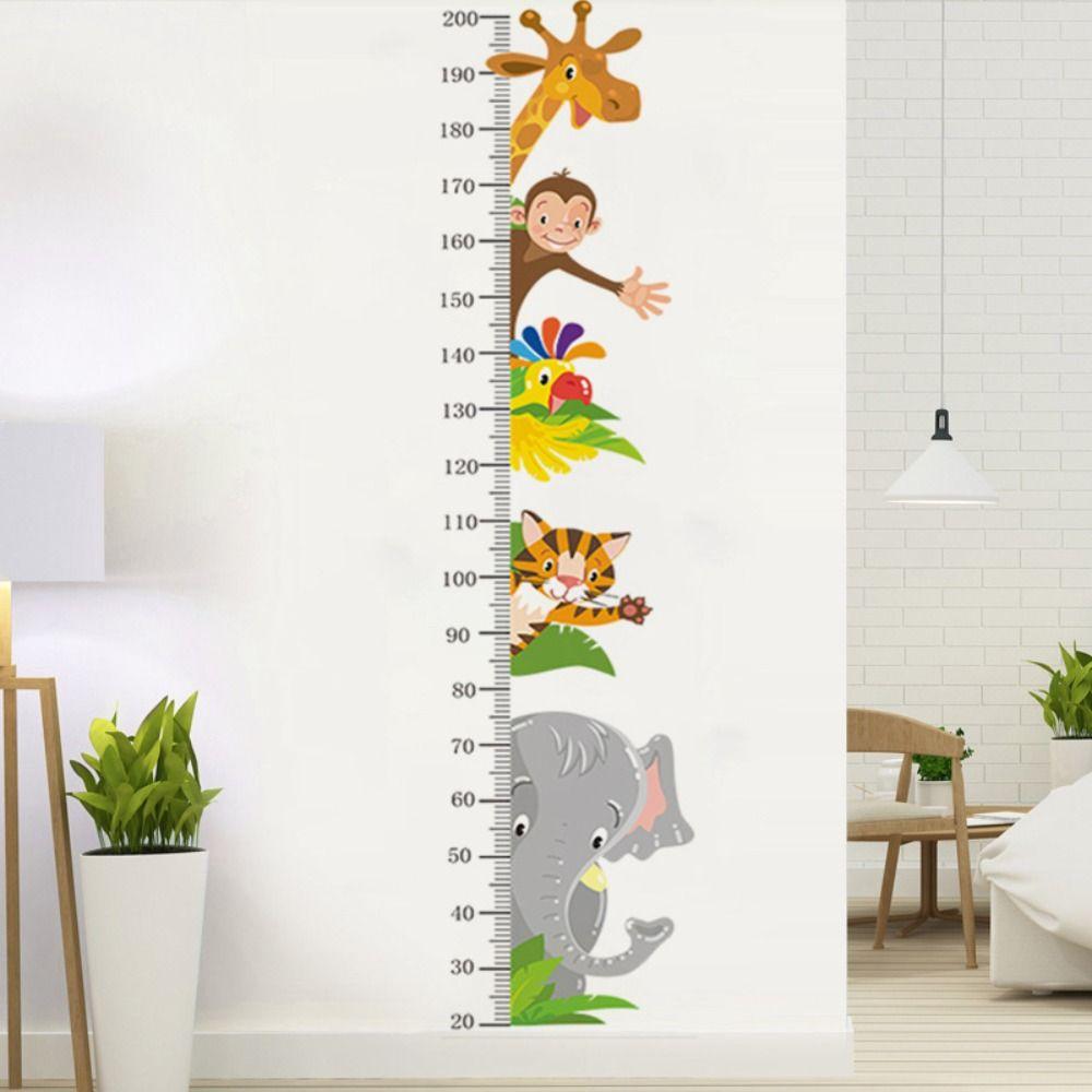 Animal Pattern Height Measurement Sticker Gauge Growth Chart for Kids Room Kindergarten Decor