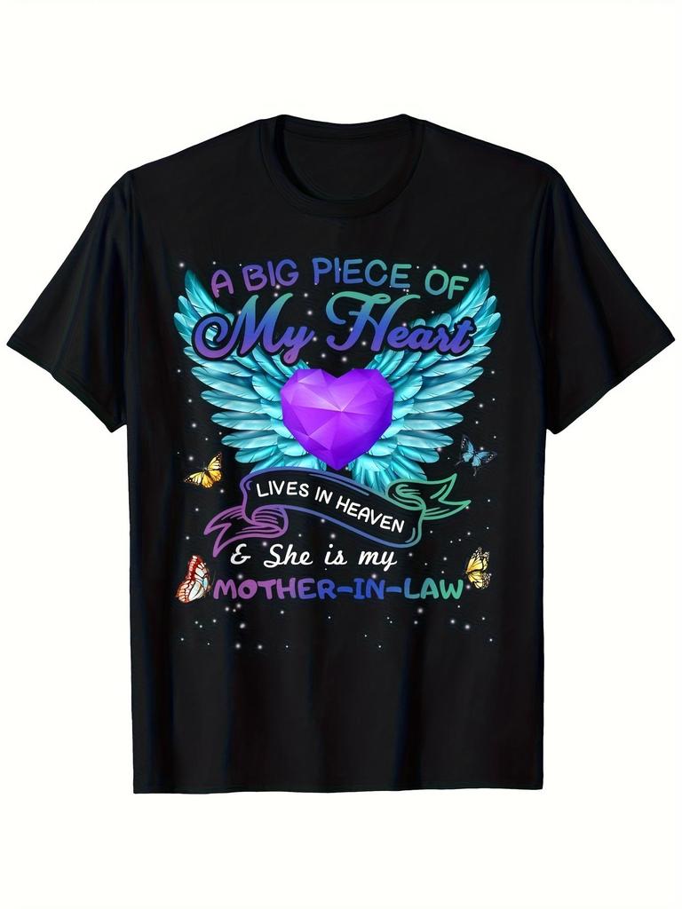 Men's & Women's Memorial T-Shirt - In Memory Of Loved One - Heavyweight 220gsm Cotton Crewneck Tee -