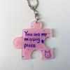 Multicolour Acrylic Puzzle Text Keychain Korean Style Accessories  Versatile   Daily