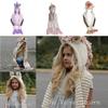 Cute Colorful Unicorn Hats For Kids Cozy Knitted Capes Handmade Scarves Winter Accessories