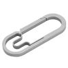 Silver Titanium Keychain Heavy Duty Titanium Carabiner Durable Split Ring Chain  Everyday Carry