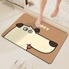 Bathroom Anti Slip Mat Cartoon Abstract Puppy Bear Pattern Carpet Room Dining Room Entrance Decoration Rug Home Decoration