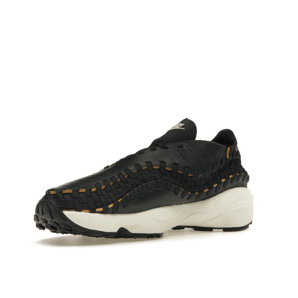 Nike Air Footscape Тканые черные женские кроссовки под крокодила бледно-слоновой кости Desert-Ochre FQ8129-010