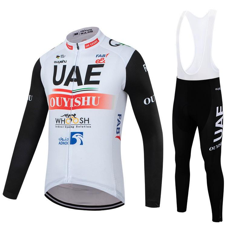 Mens Cycling Jersey Shorts Set Long Sleeve Slim Fit Mountain Road Bike Apparel Quick Dry Breathable