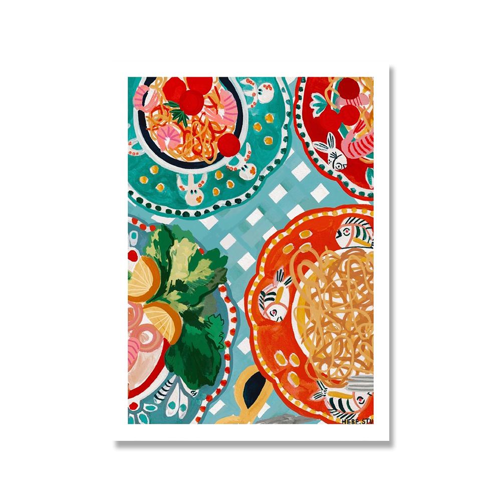 Scandinavian Travel Landscape Abstract Canvas Prints Pink House Moroccan Poster Wall Art Pictures Modern Living Room Home Decor