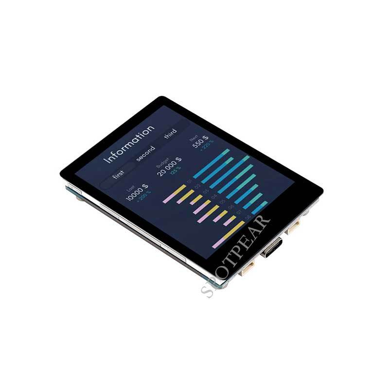 Плата ESP32 S3 R8 MP3 с 2,8-дюймовым ЖК-дисплеем с емкостным сенсорным экраном, LVGL, динамиком/RTC/портом для SD-карты/портом для аккумулятора/6-осевым датчиком QMI8658