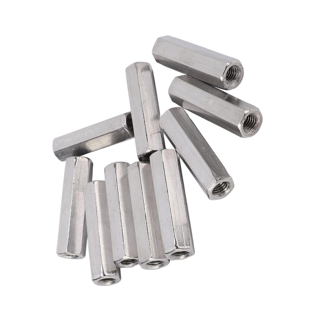 Набор шестигранных соединительных гаек, 10 шт., соединитель, нержавеющая сталь 304, промышленный крепеж, M8x1.25 13 L50мм