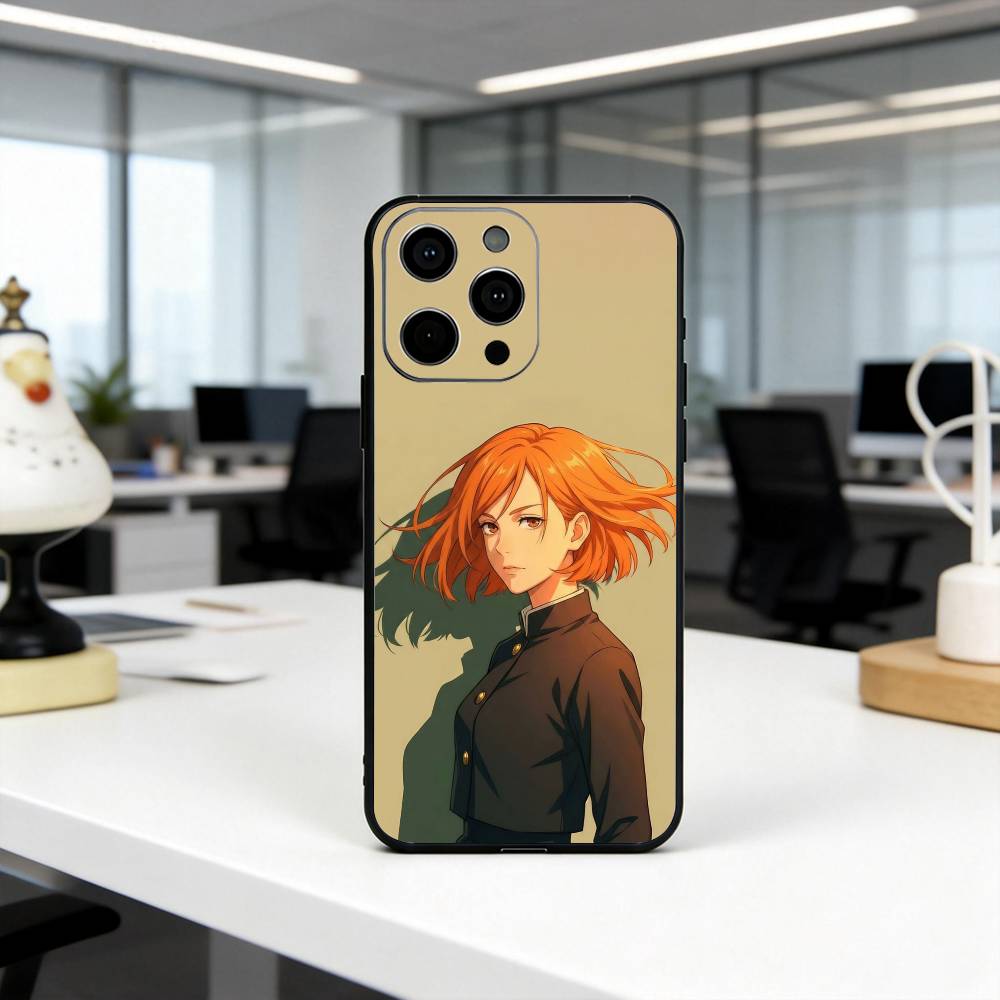 Чехол для телефона Jujutsu Kaisen - Нобара Кугисаки-NK K-Kaisen Для iPhone 17, 16, 15, 14, 13, 12, 11 Plus, Pro Max, Другие Мягкий Черный Чехол