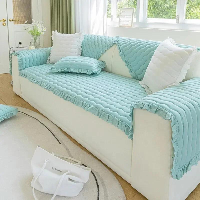 Супер мягкий чехол для дивана, утолщенный плюшевый диван, полотенце, одеяло, универсальный осенне-зимний диван, коврик, подушка для гостиной, чехлы для диванов