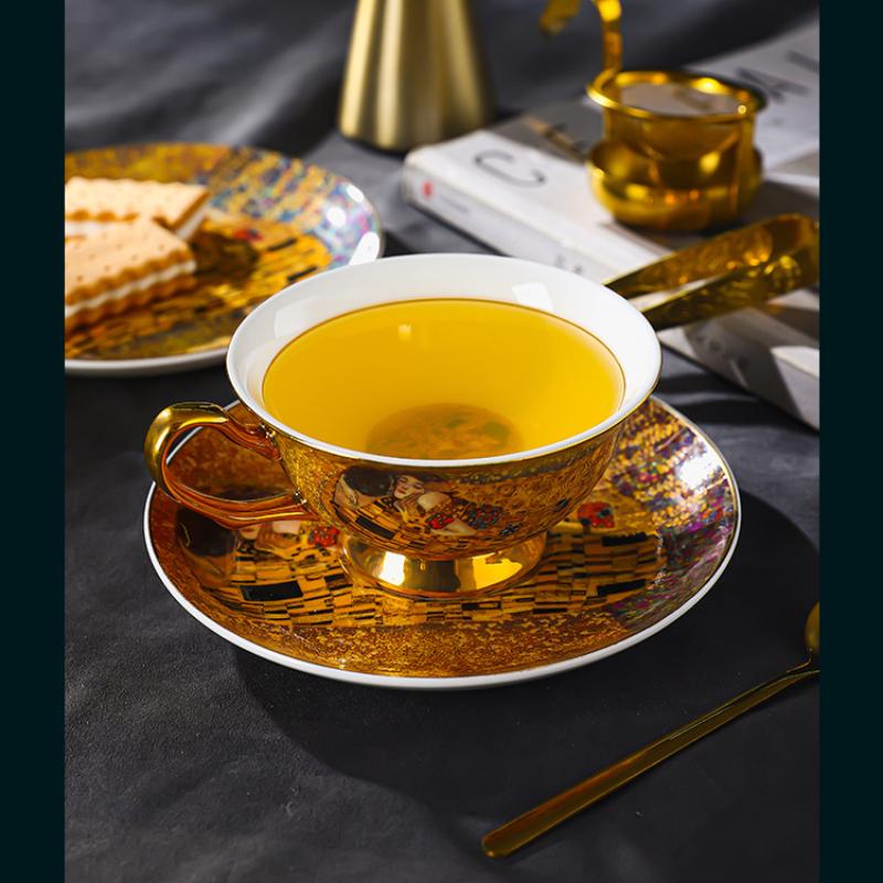 Набор кофейной чашки и блюдца в европейском стиле, из костяного фарфора, ретро английский набор для послеобеденного чая, чайная чашка