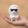 3D-печатная фигурка льва Забавная крутая статуэтка льва в солнцезащитных очках Коллекционный настольный орнамент для дома офиса Декор executive стола